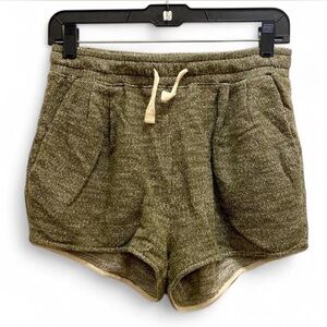 H&M Green Melange High Waisted Shorts with Pockets in Womens Size XS Extra Small